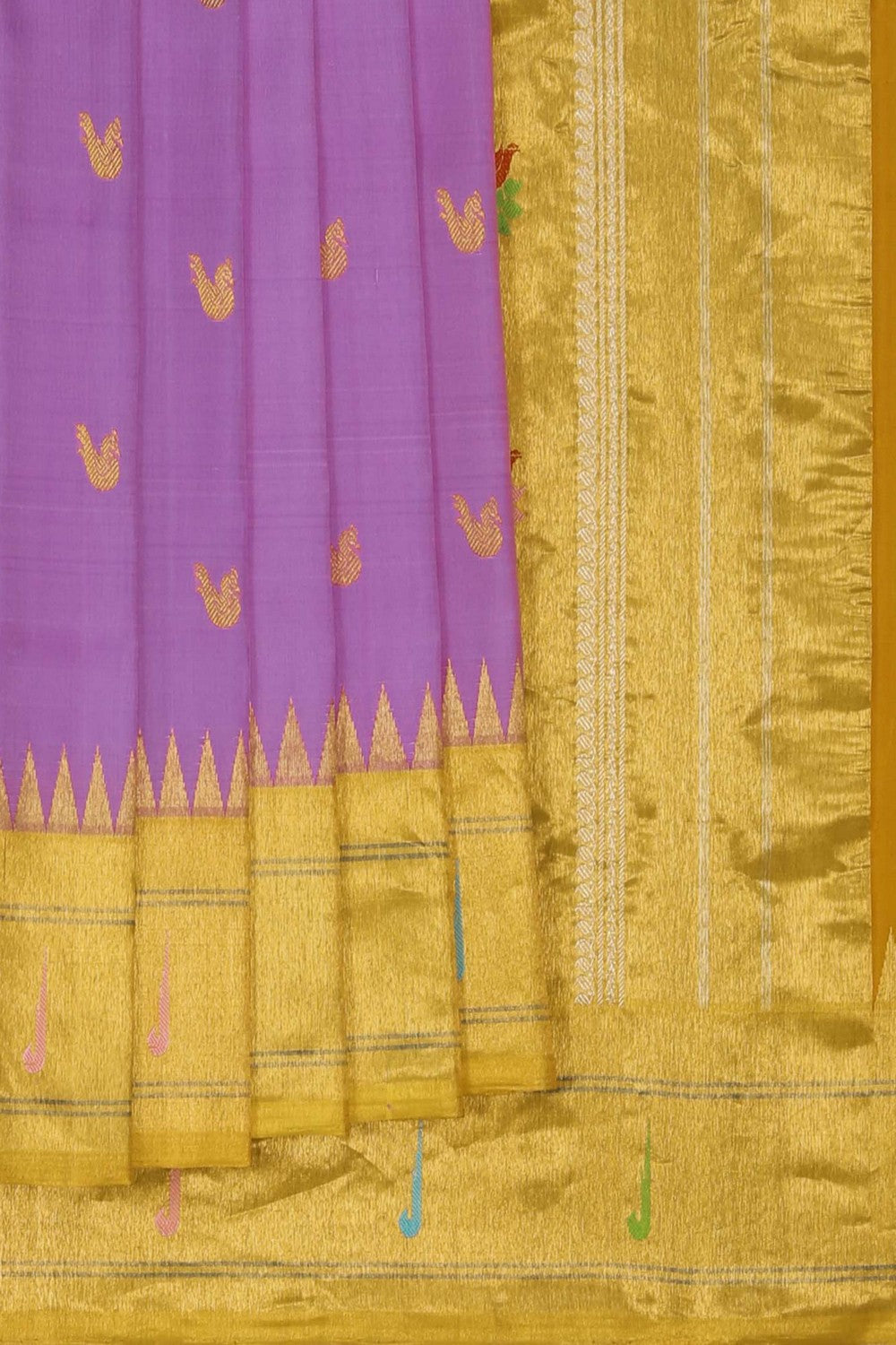 Image of Gadwal Silk Lavender Pink Saree