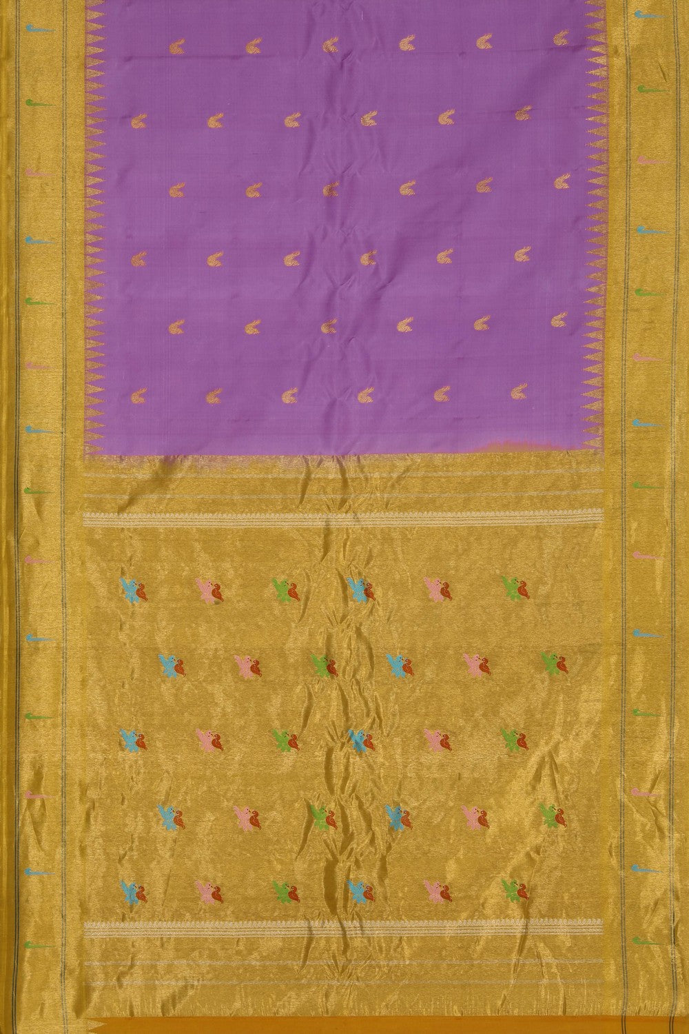 Image of Gadwal Silk Lavender Pink Saree
