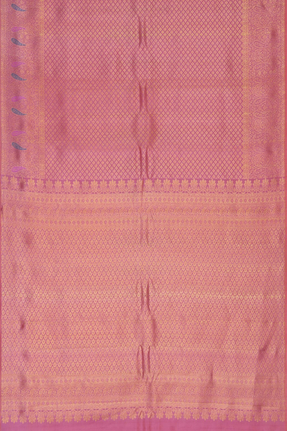 Image of Gadwal Silk Pink Saree