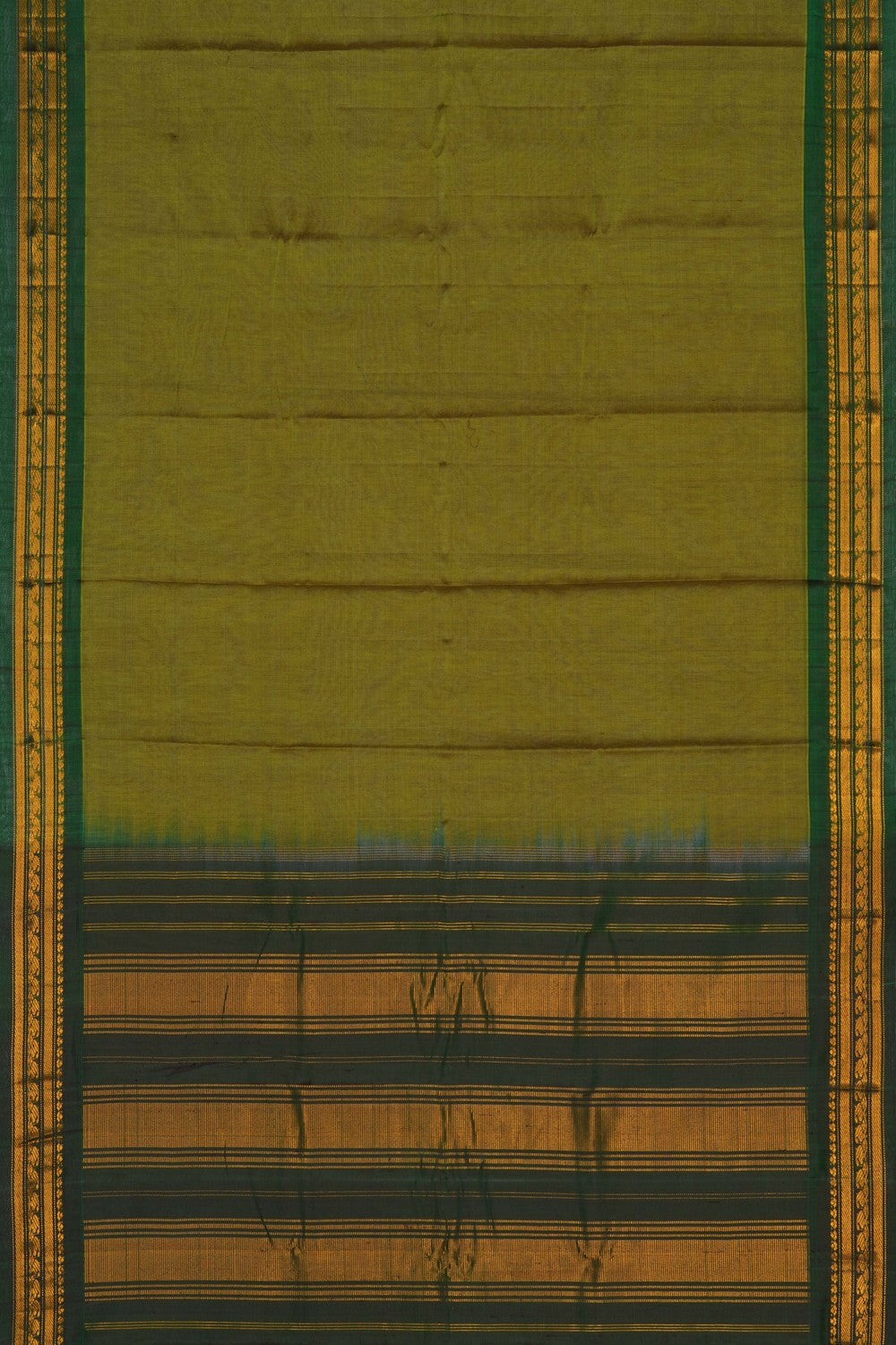 Image of Gadwal Cotton Green Saree