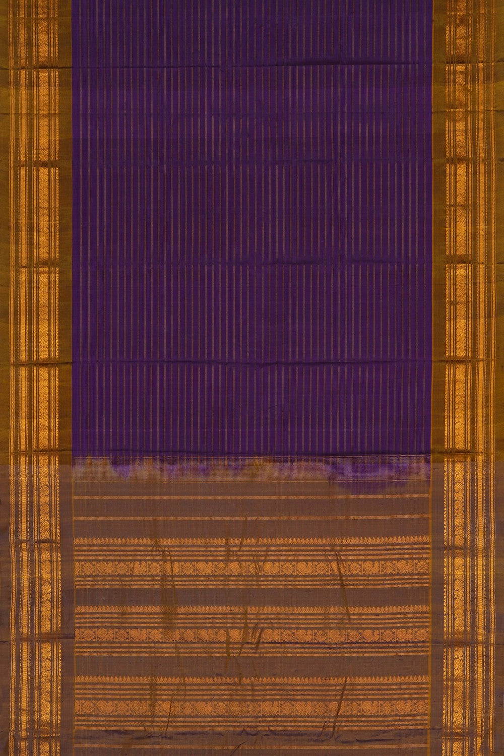 Image of Gadwal Cotton Purple Saree