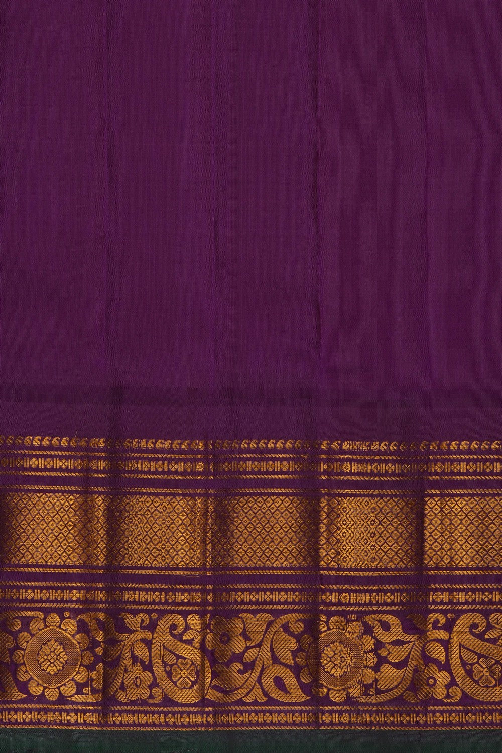 Image of Gadwal Silk Sea Green Saree