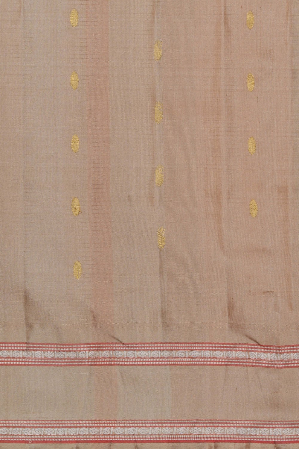 Image of Gadwal Silk Brown Saree