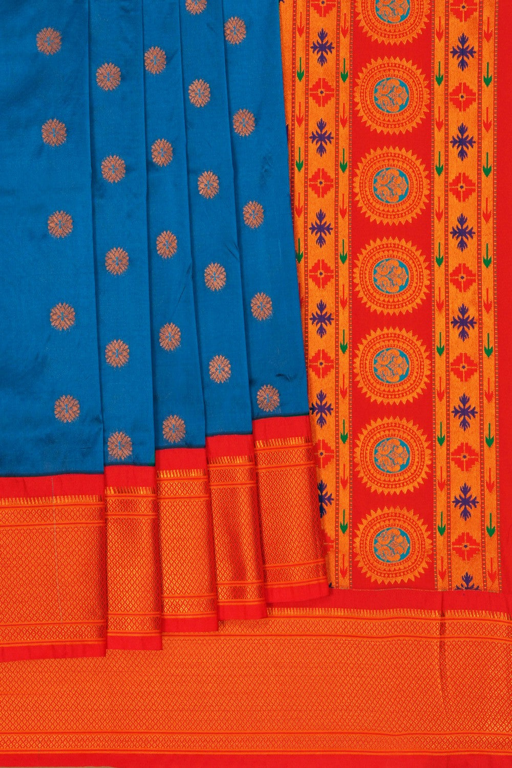 Image of Blue South Silk Saree