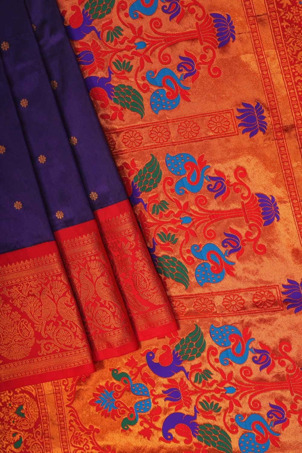 Image of Purple South Silk Saree