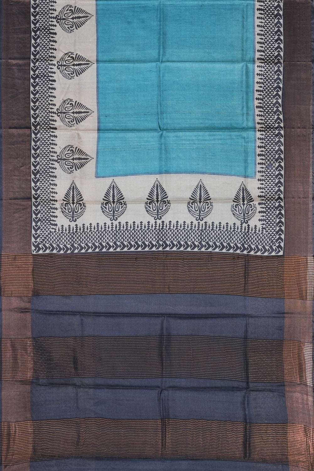 Image of A Beautiful Desi Tussar Printed Saree