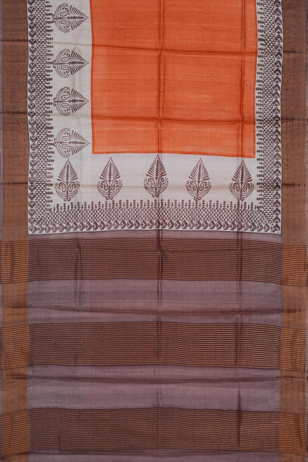 Image of A Beautiful Desi Tussar Printed Saree