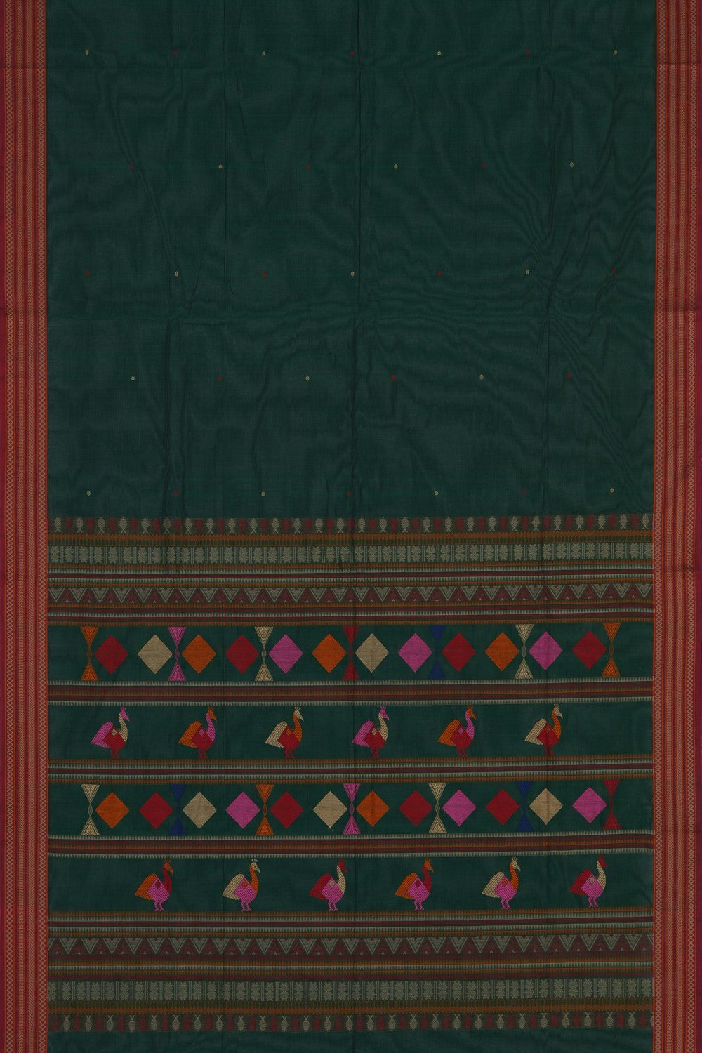 Image of Green South Cotton Saree