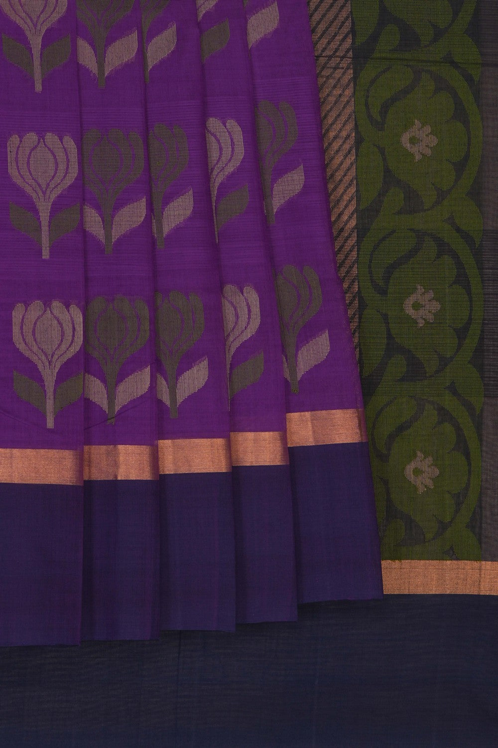 Image of Purple South Cotton Saree