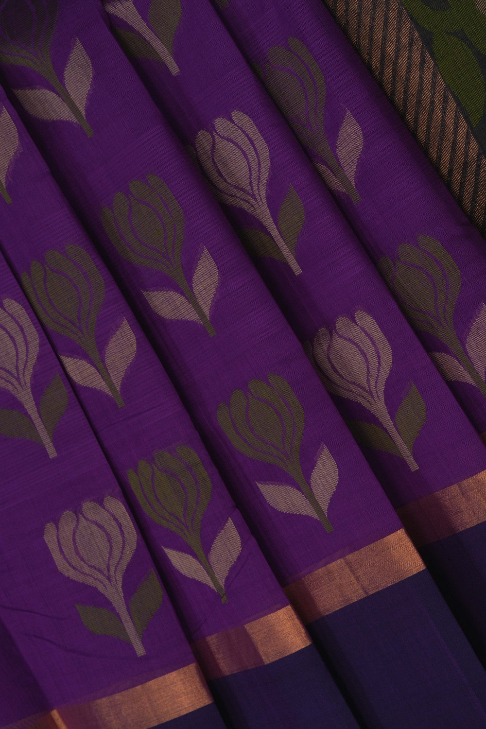 Image of Purple South Cotton Saree