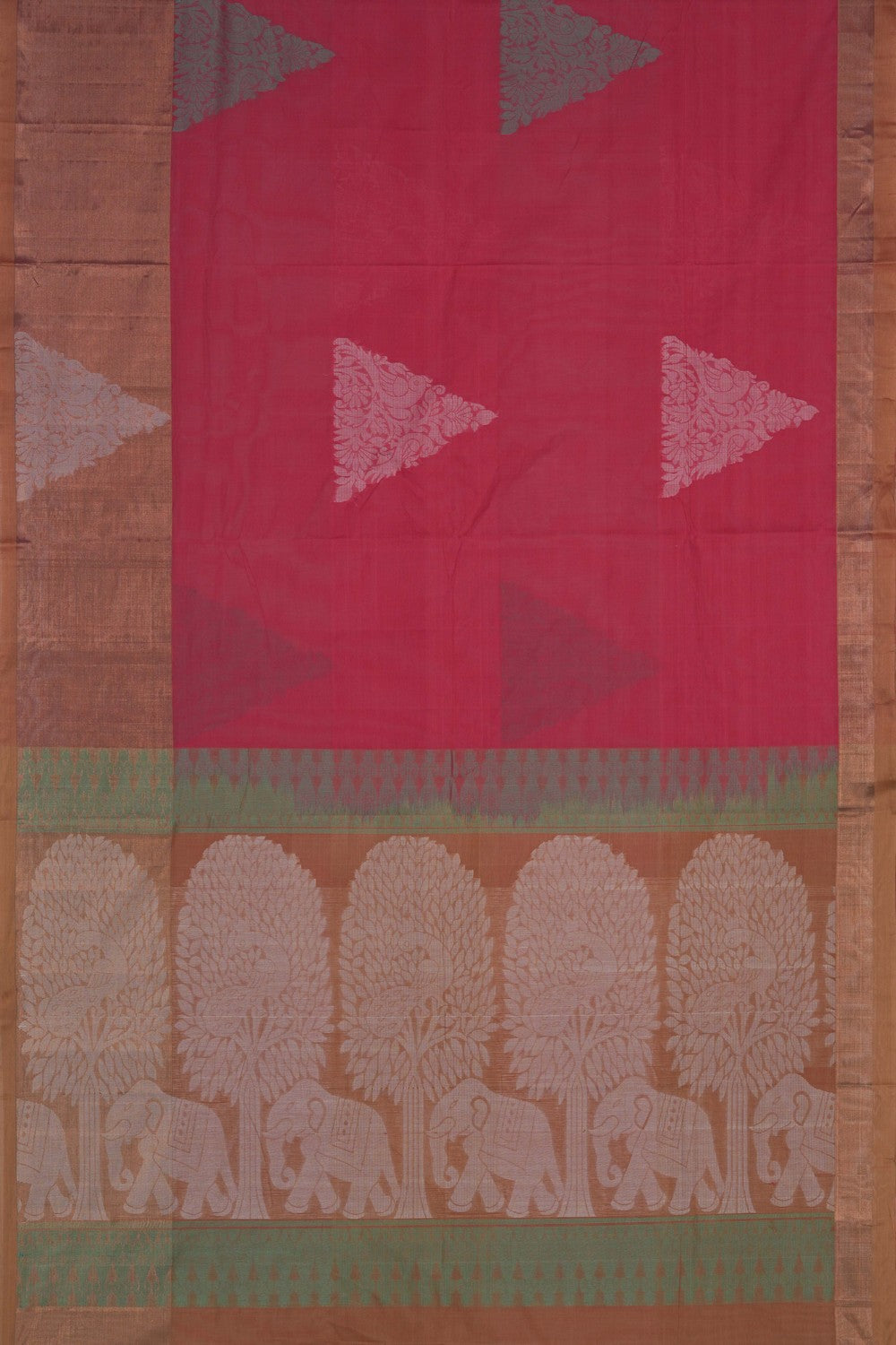Image of Pink South Cotton Saree