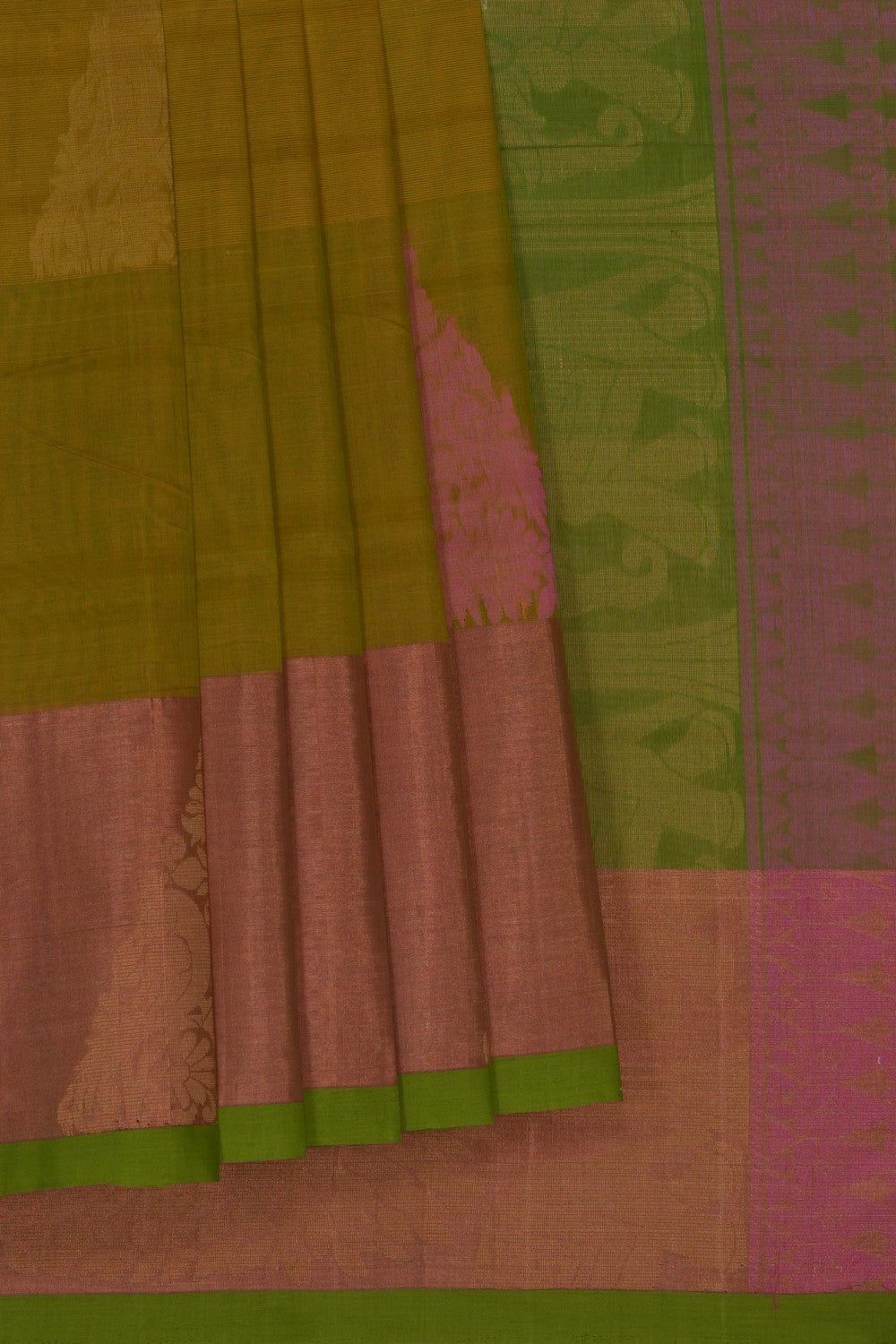 Image of Green South Cotton Saree