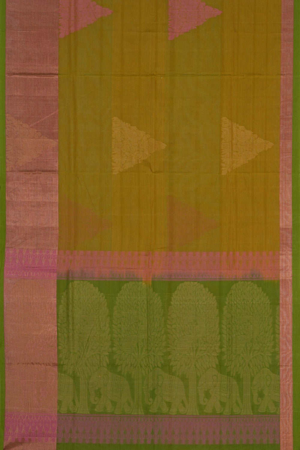 Image of Green South Cotton Saree