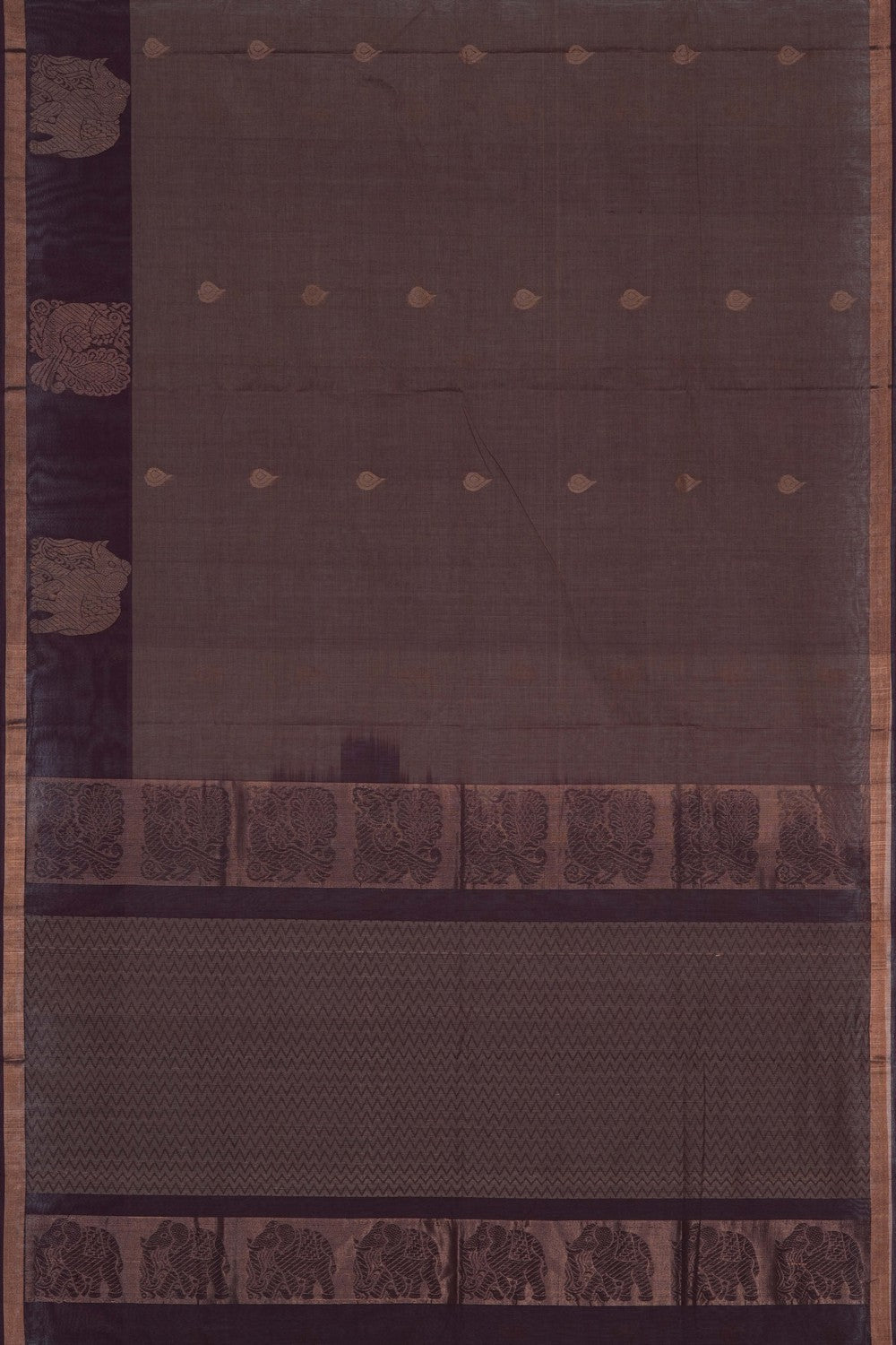 Image of Brown South Cotton Saree