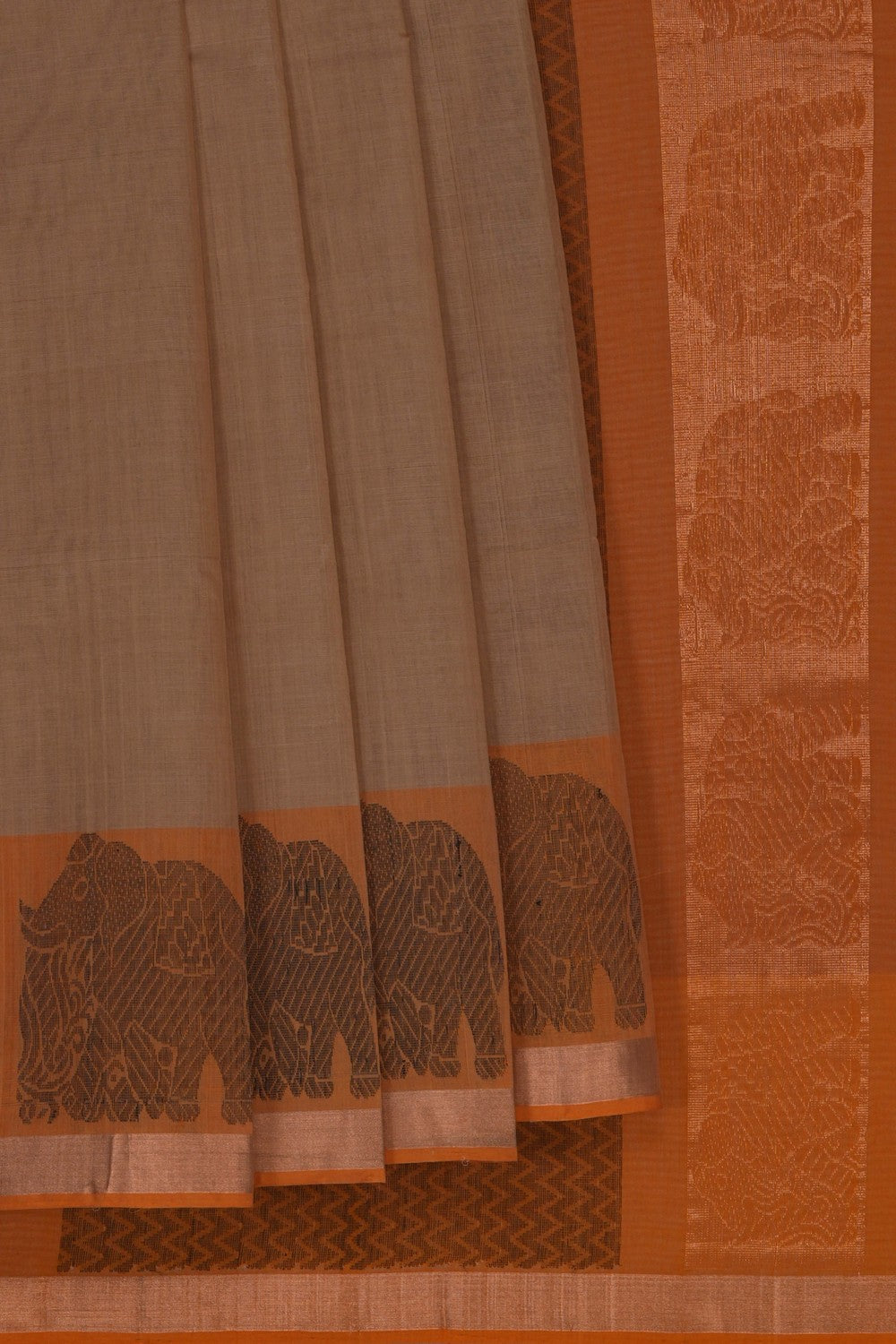 Image of Beige South Cotton Saree
