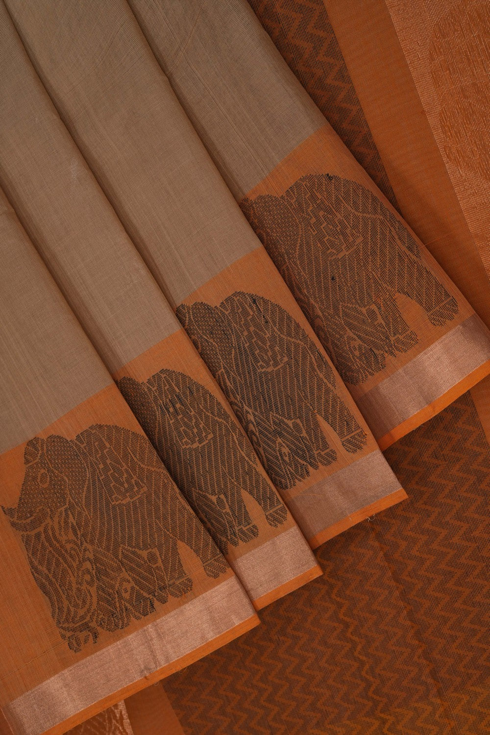 Image of Beige South Cotton Saree
