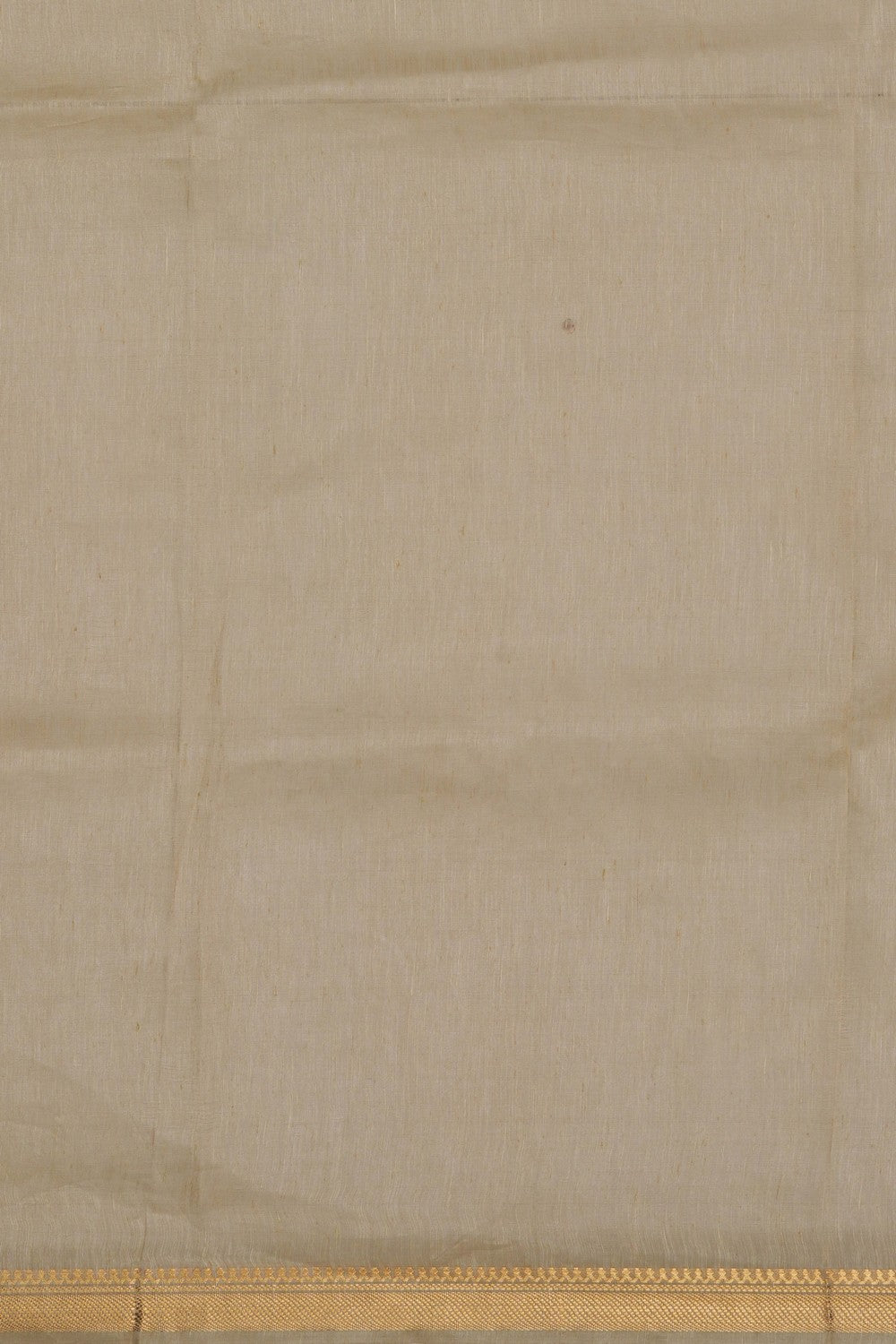 Image of Beige Linen Embroidery Saree