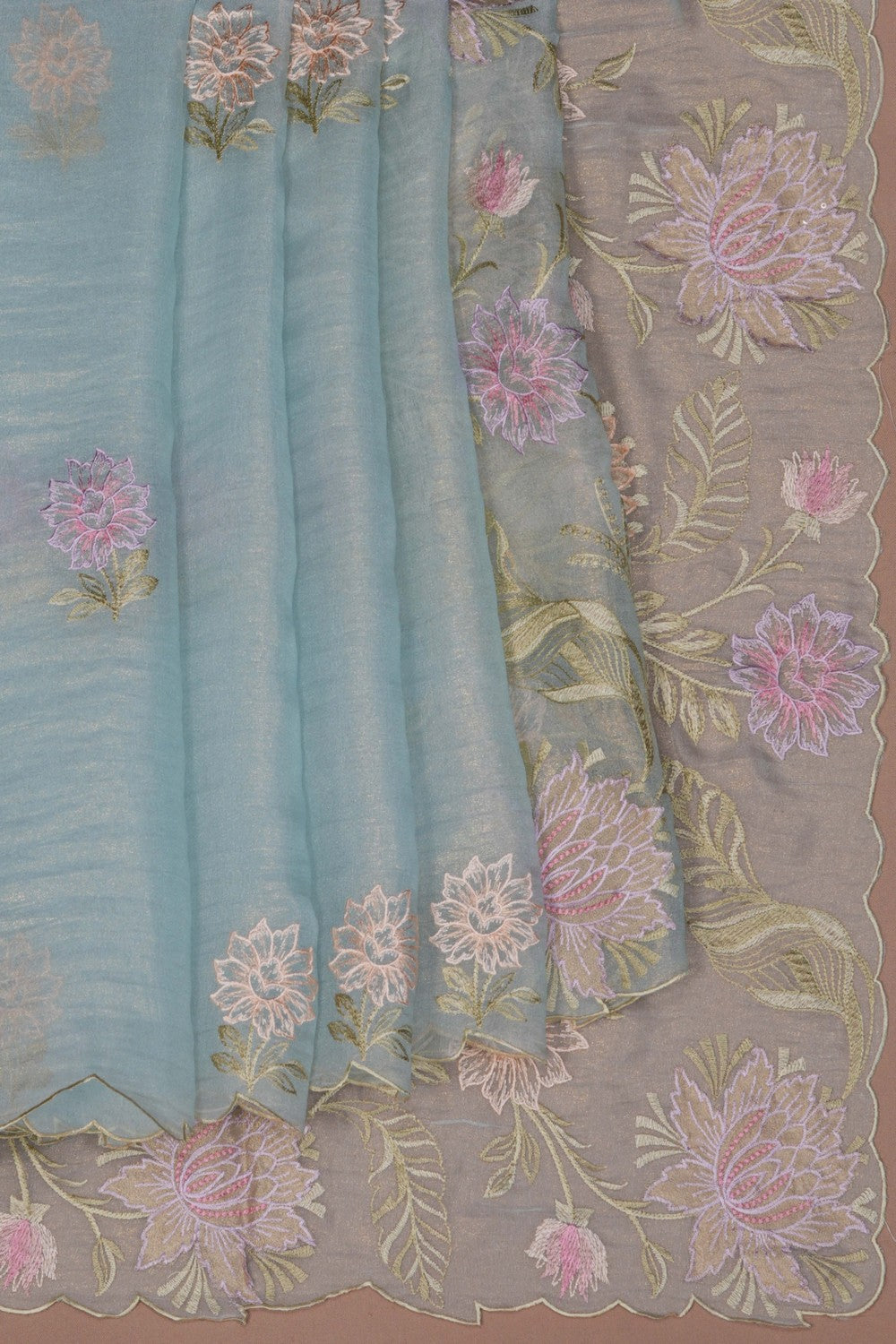 Image of Skillfully Embroidered Appliqué Onto The Drape