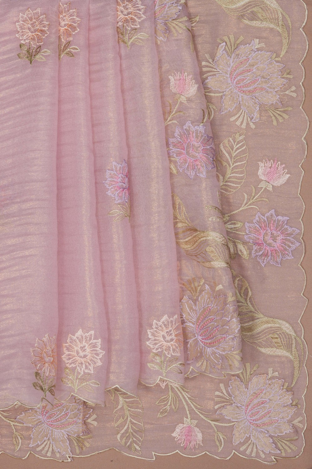 Image of Skillfully Embroidered Appliqué Onto The Drape
