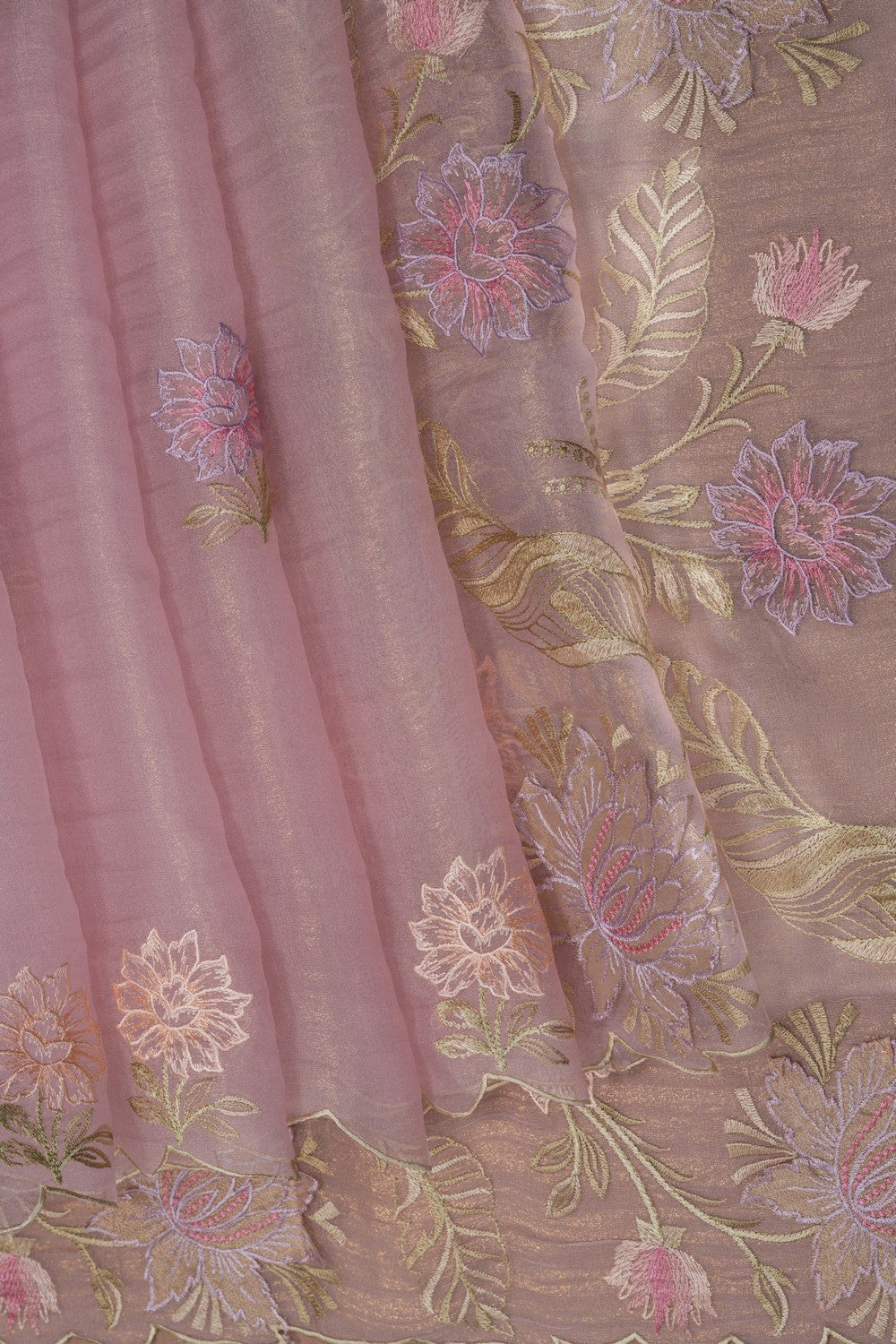Image of Skillfully Embroidered Appliqué Onto The Drape