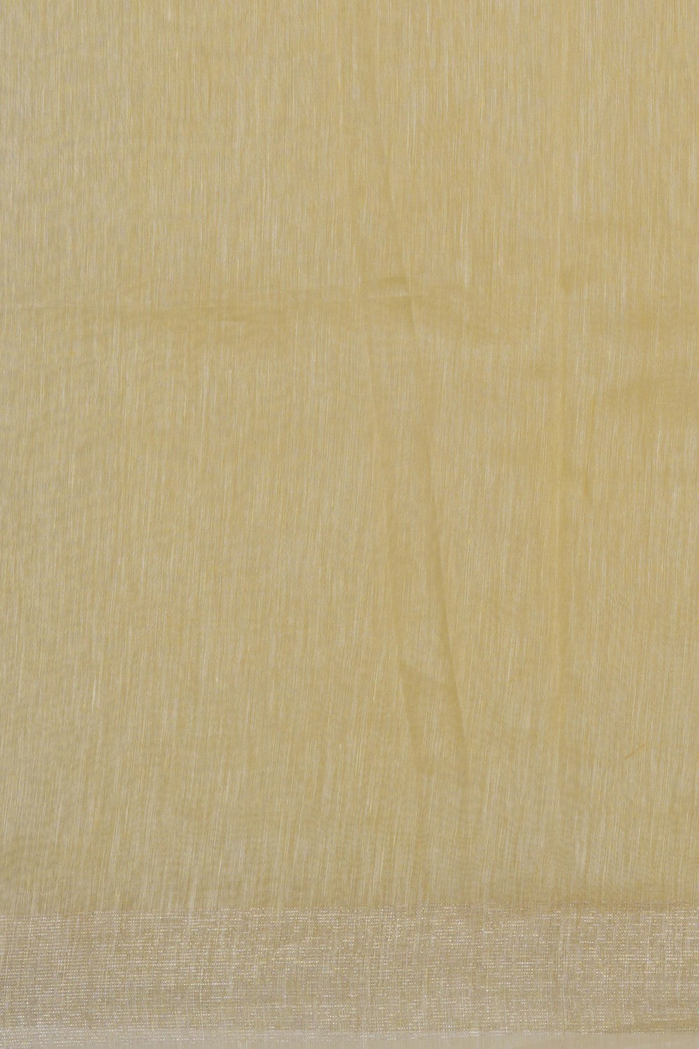 Image of Cream Linen Embroidery Saree