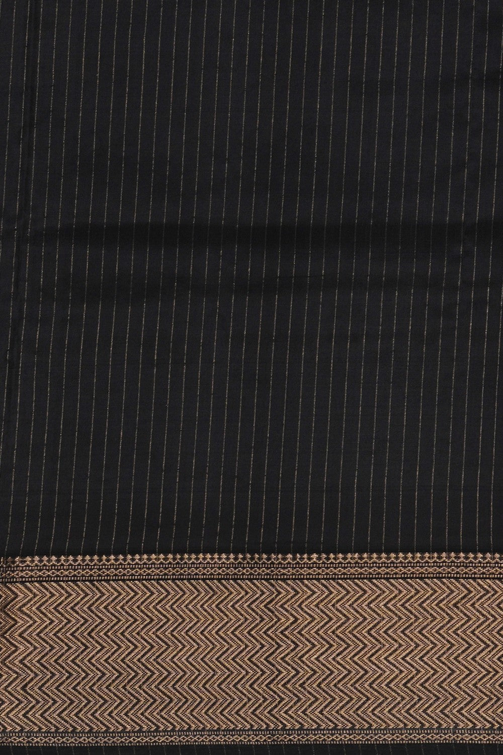Image of Black Maheshwari Silk Saree