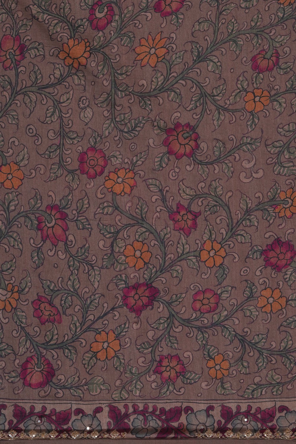 Image of Patola Kalamkari Fusion Saree