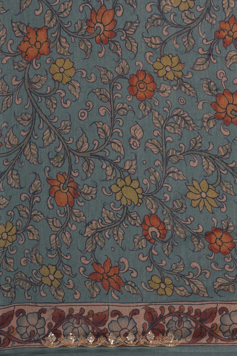 Image of Patola Kalamkari Fusion Saree
