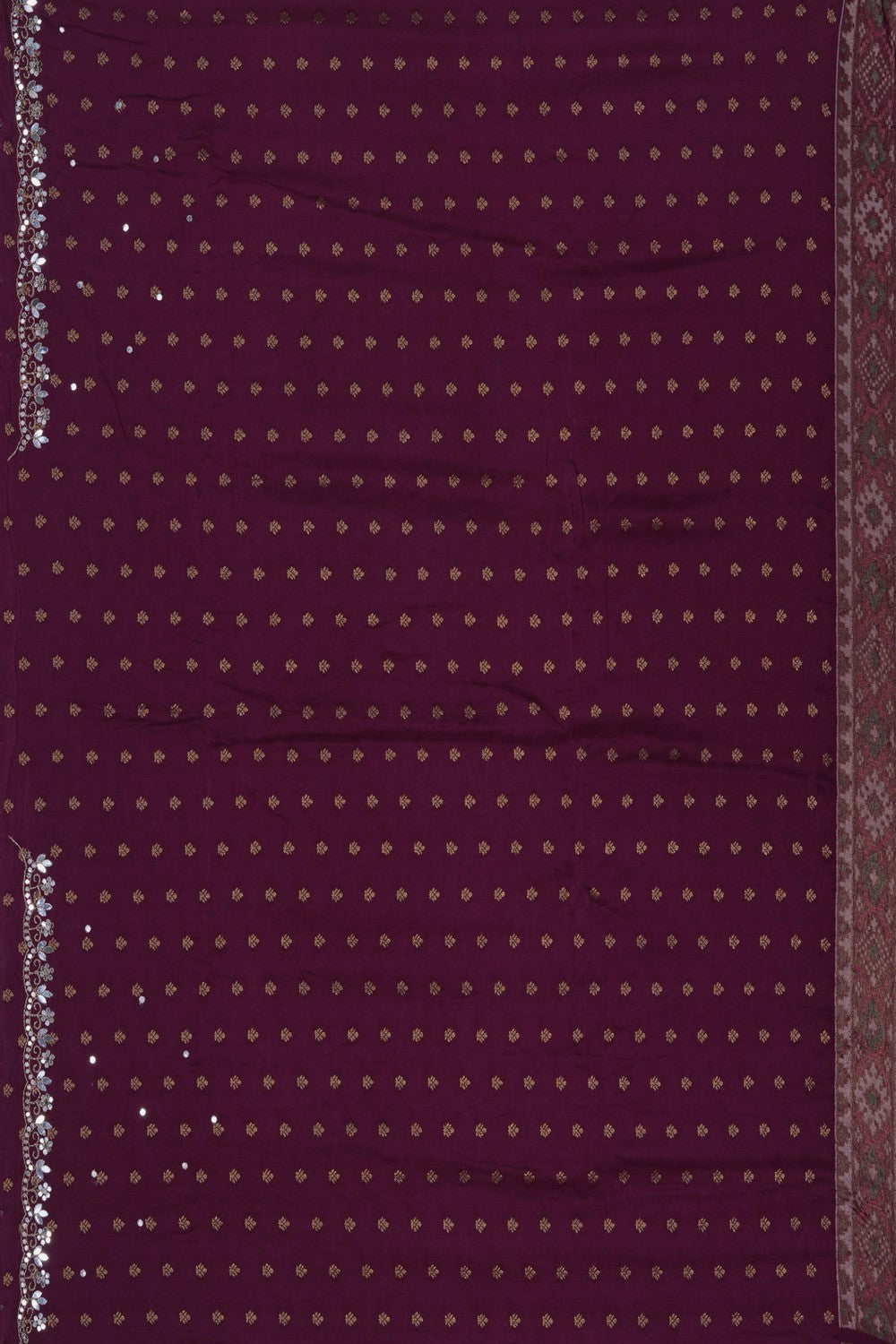 Image of A Violet Embroidered Saree