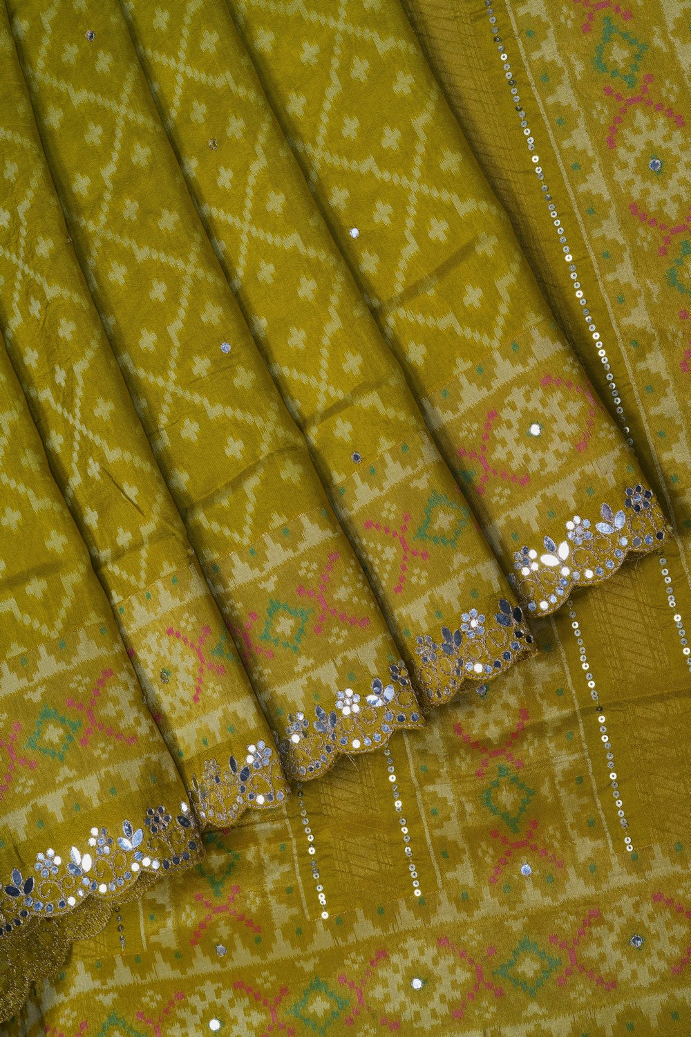Image of A Green Embroidered Saree