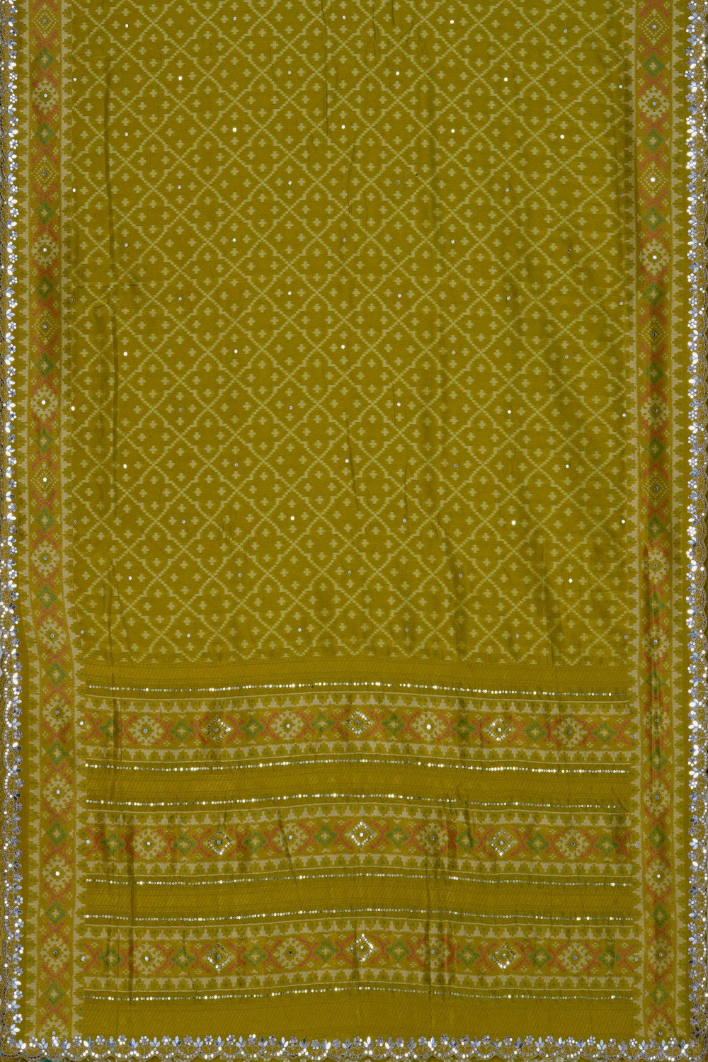Image of A Green Embroidered Saree