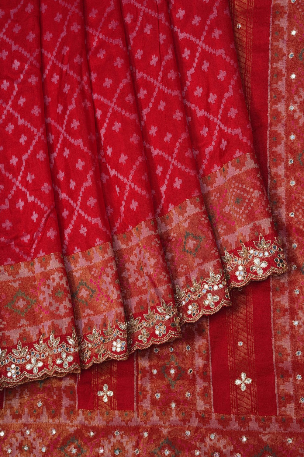 Image of A Red Embroidered Saree