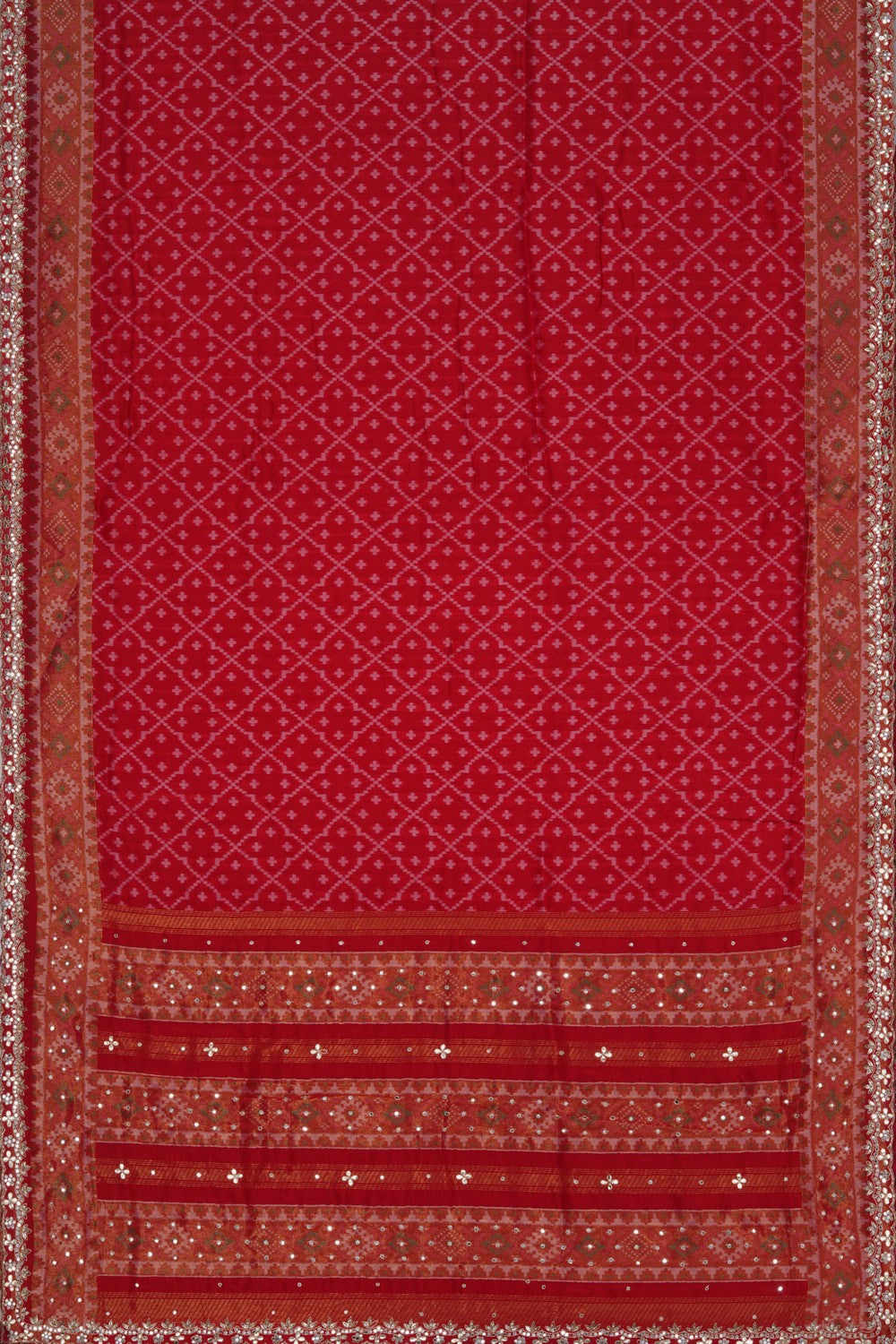 Image of A Red Embroidered Saree
