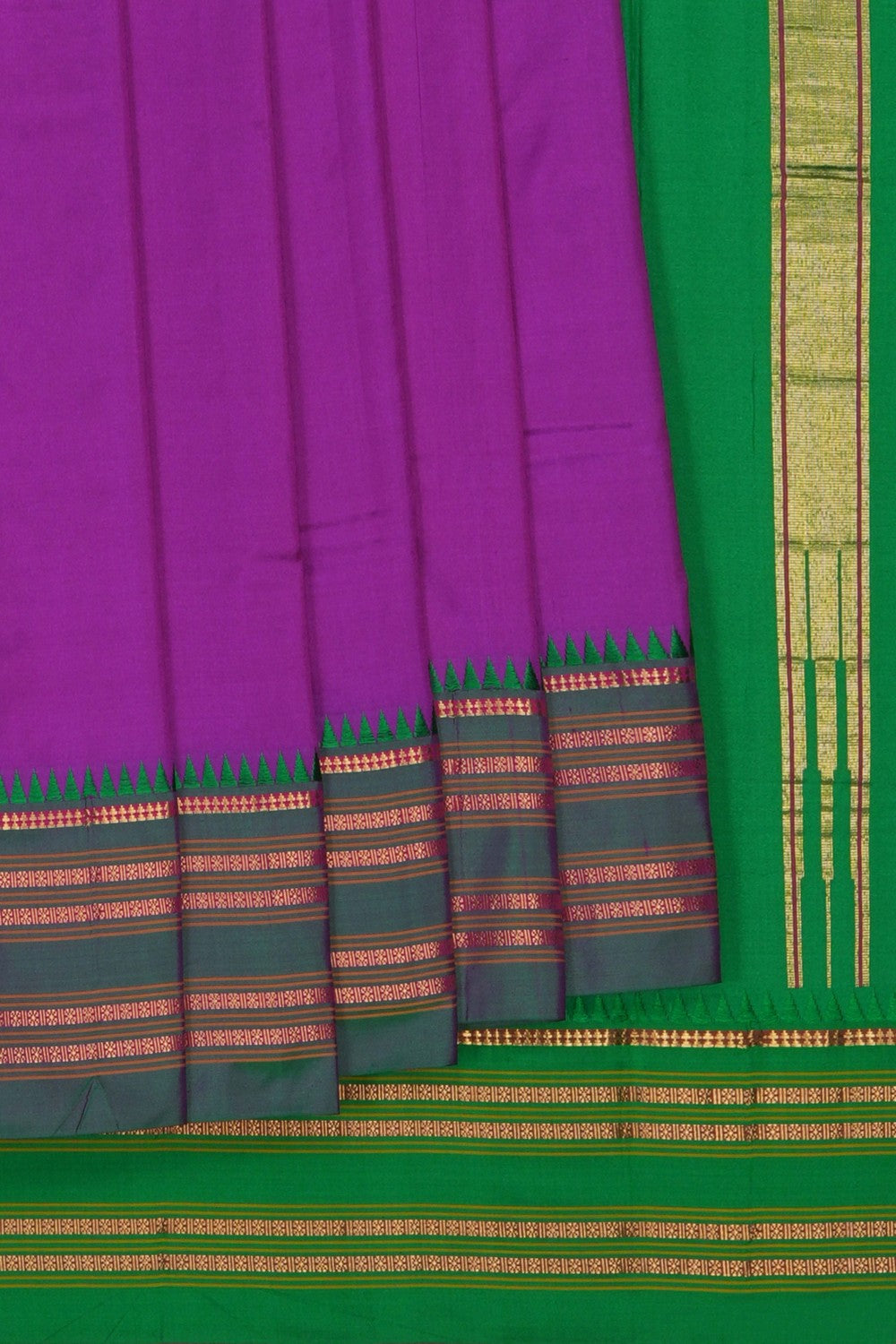 Image of Narayanpet Silk Purple Saree