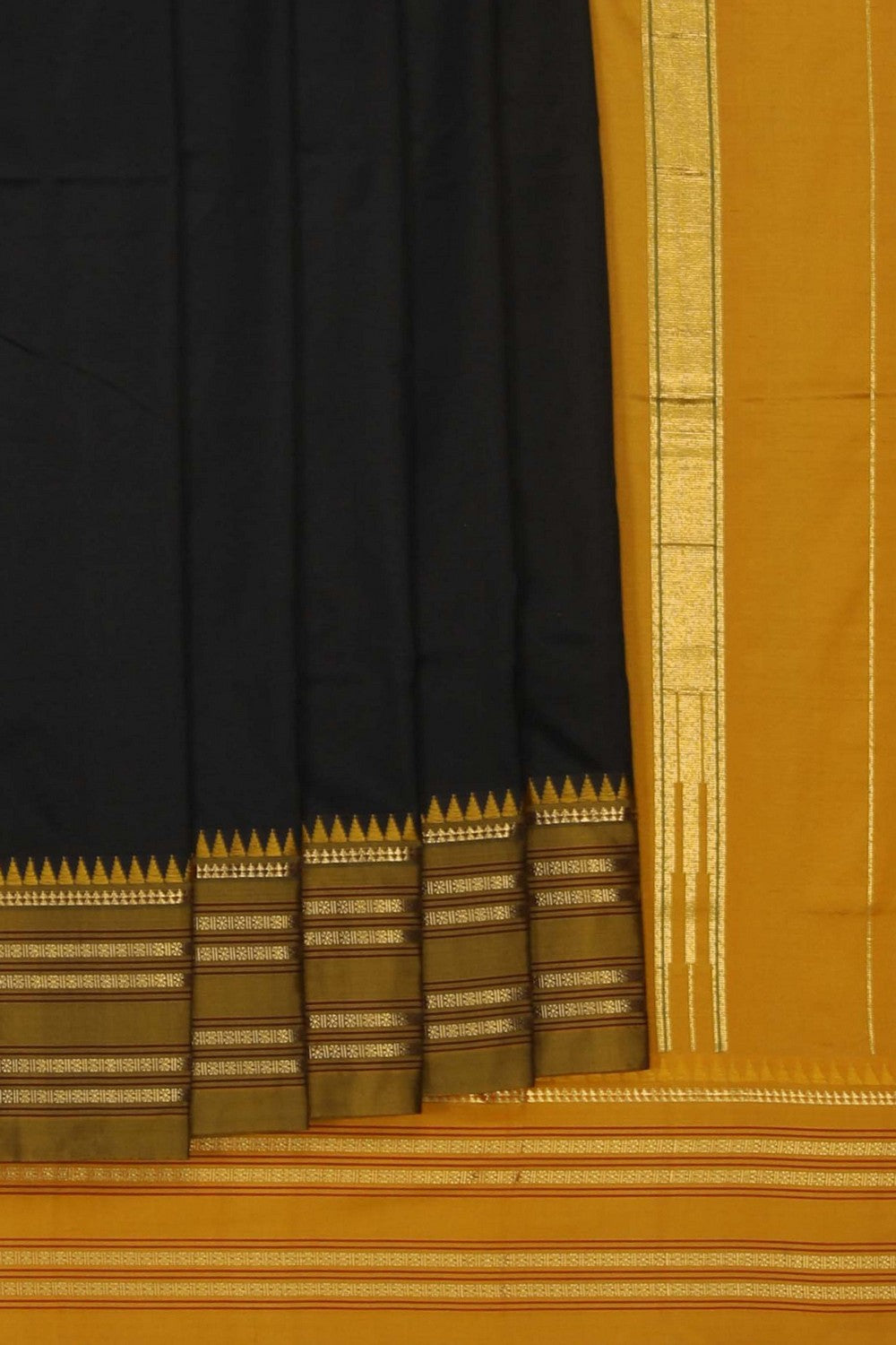 Image of Narayanpet Silk Black Saree
