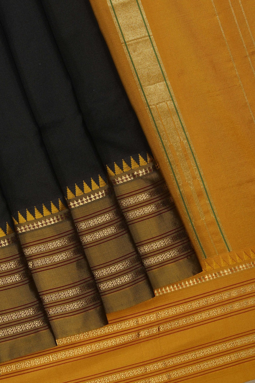 Image of Narayanpet Silk Black Saree