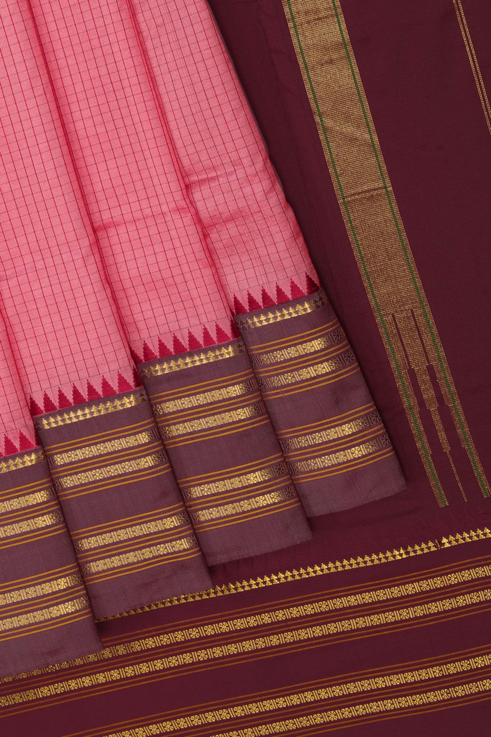 Image of Narayanpet Silk Pink Saree