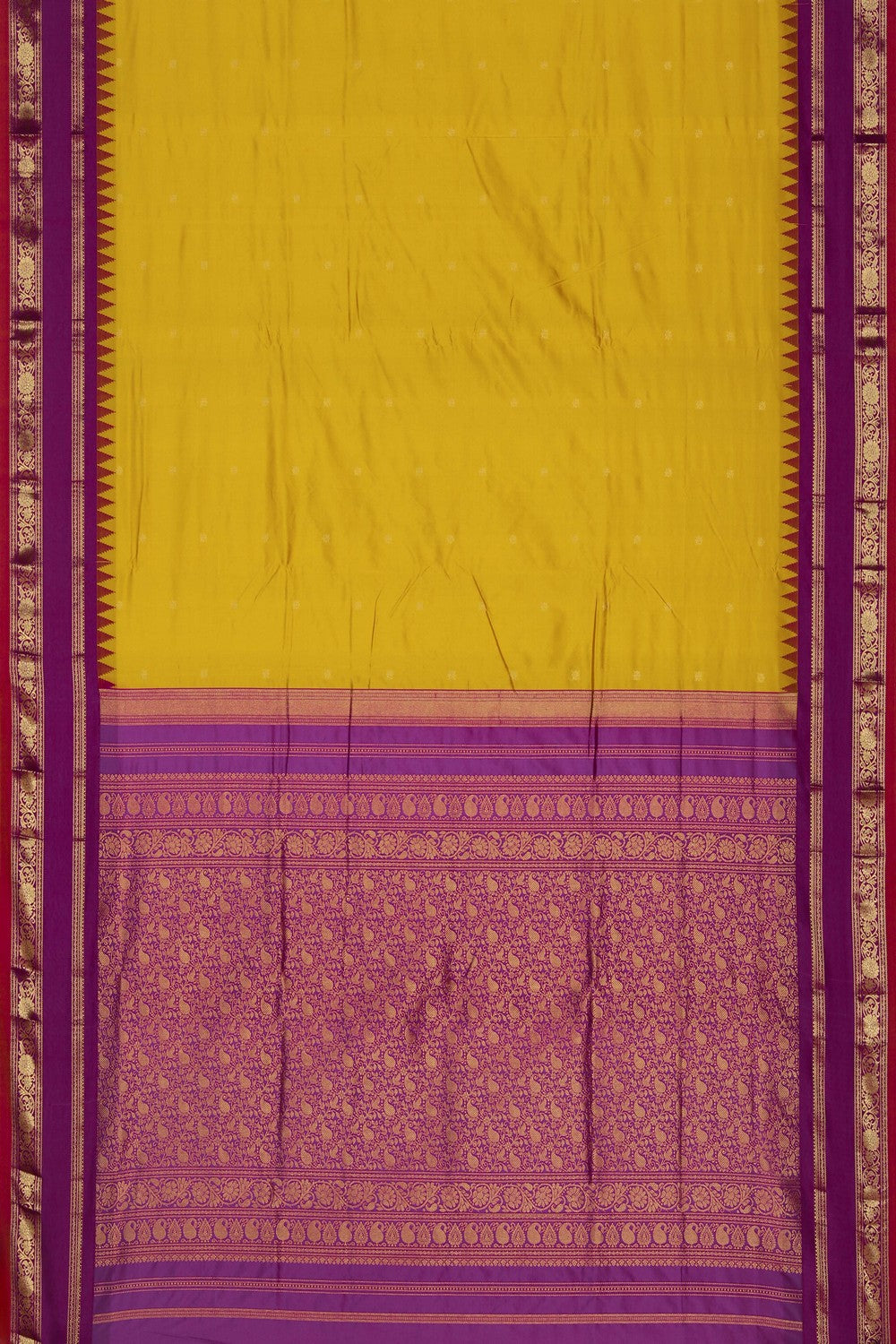 Image of Narayanpet Silk Yellow Saree
