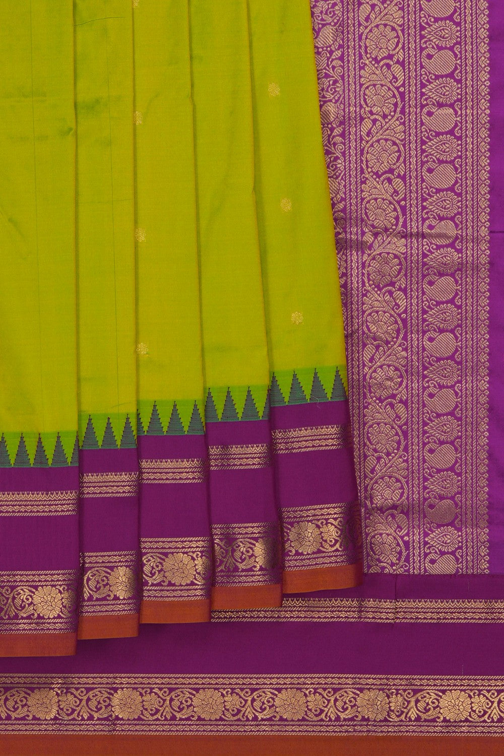 Image of Narayanpet Silk Green Saree