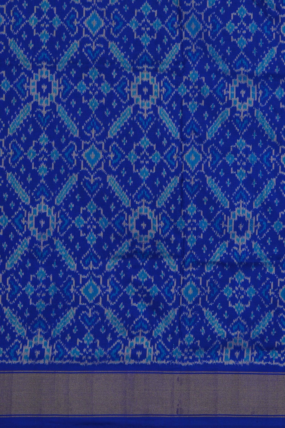 Image of Off-White Pochampally Silk Saree