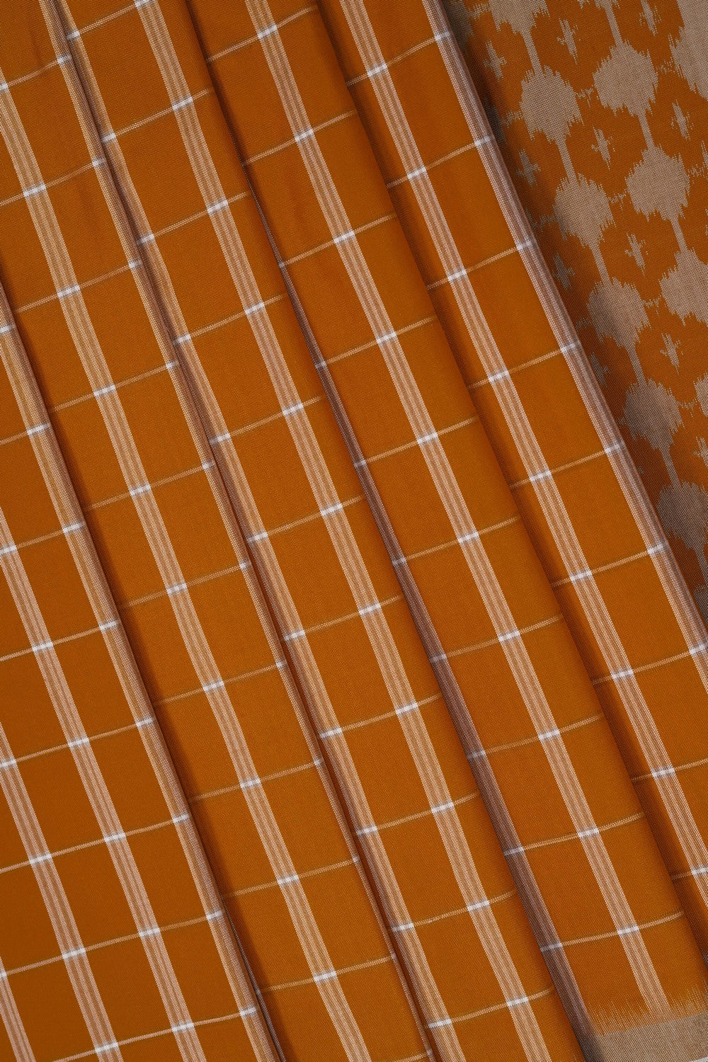 Image of A Check Pattern Pochampally Silk Saree