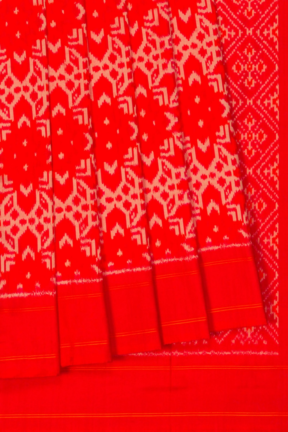 Image of Pochampally Ikat Silk Red Saree