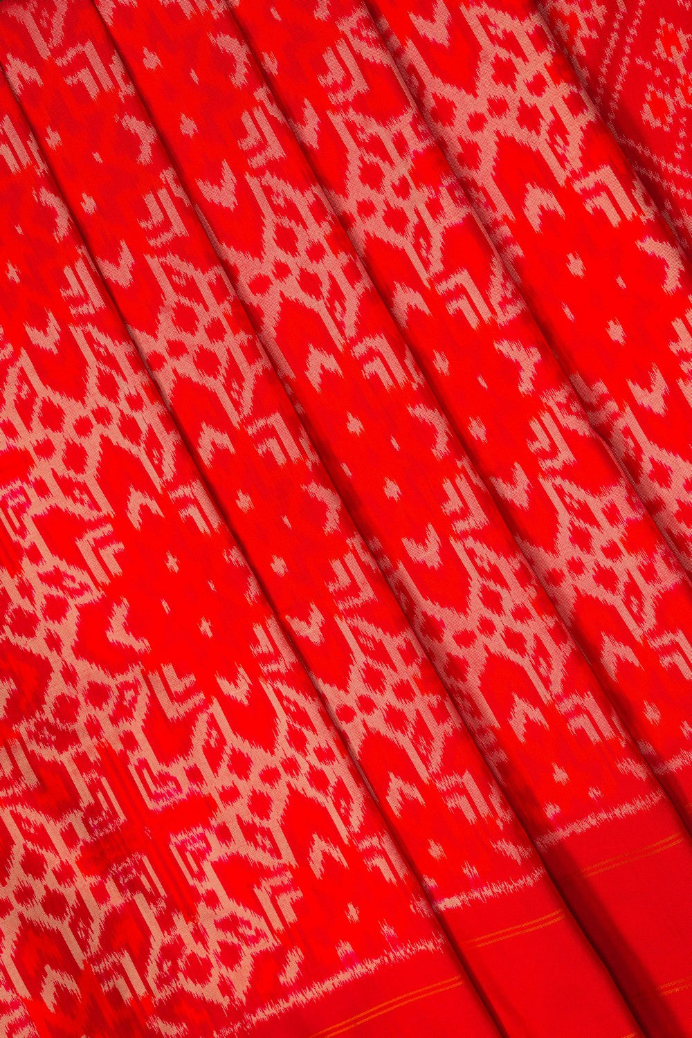 Image of Pochampally Ikat Silk Red Saree