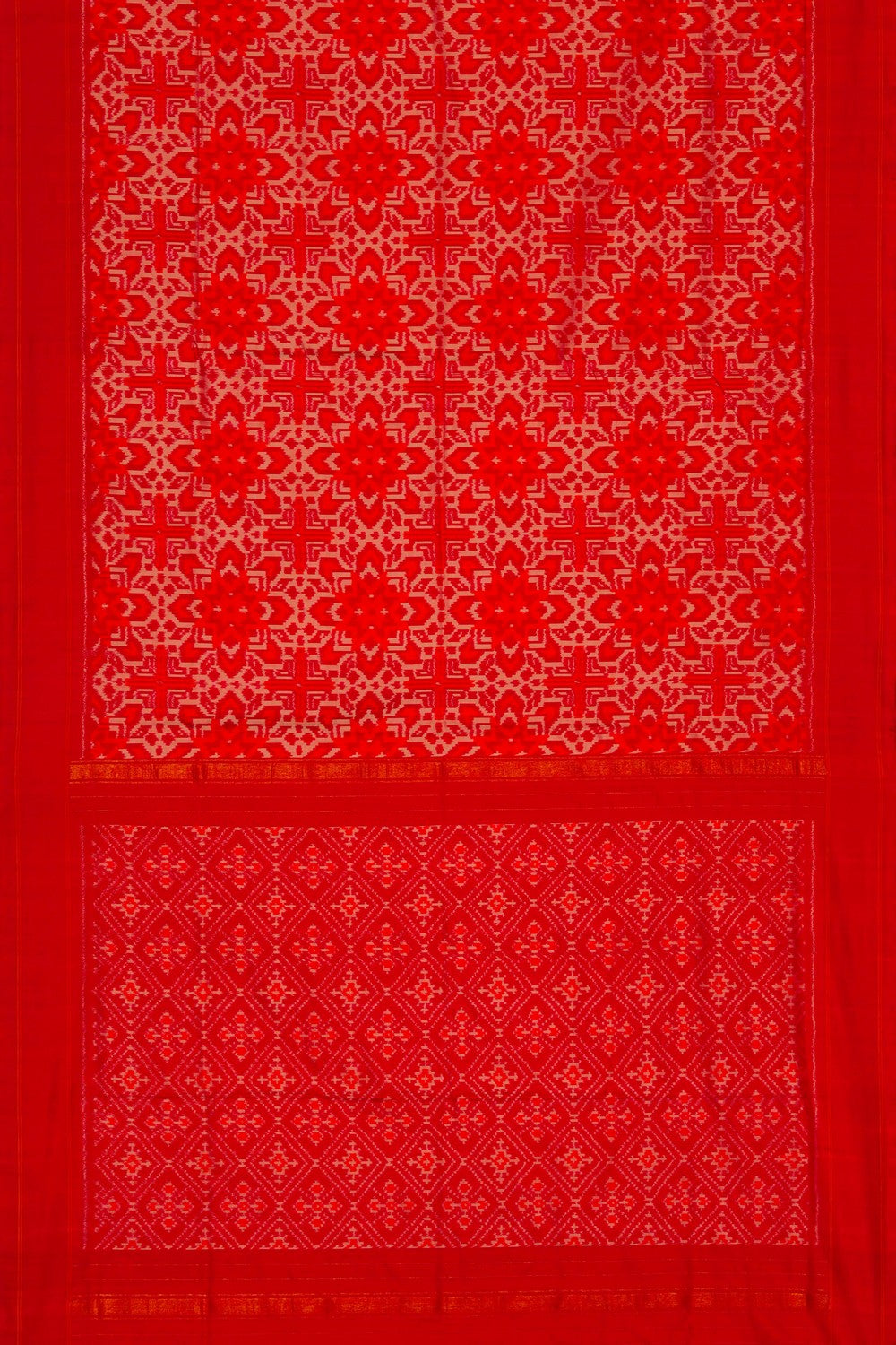 Image of Pochampally Ikat Silk Red Saree