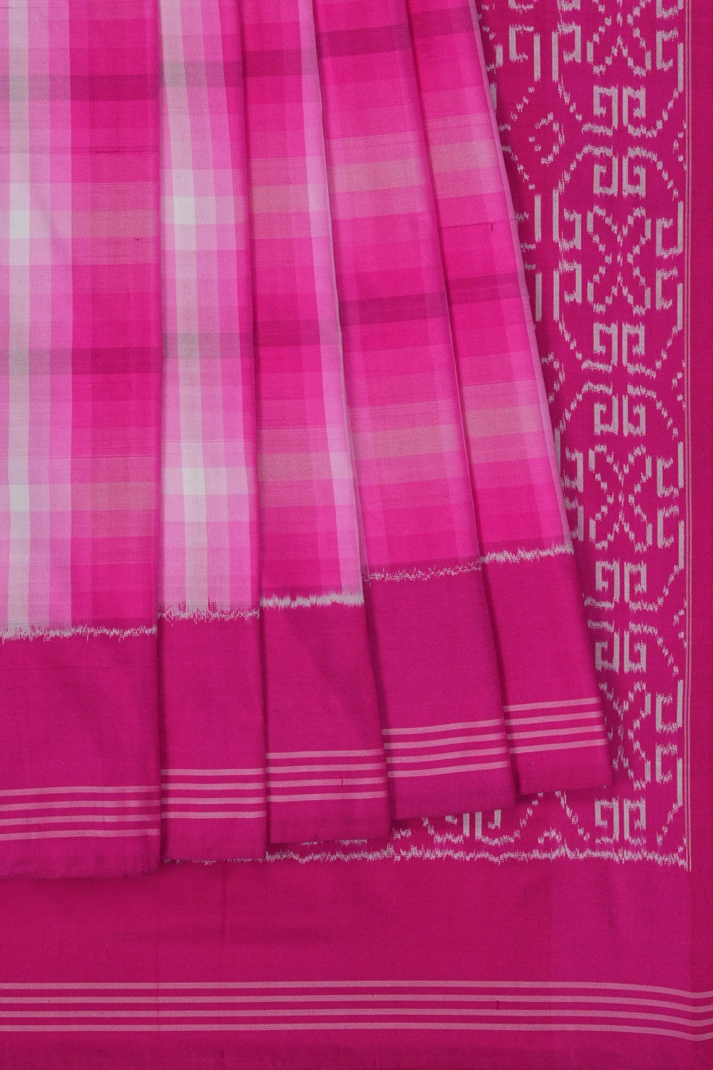 Image of Pink Pochampally Silk Saree