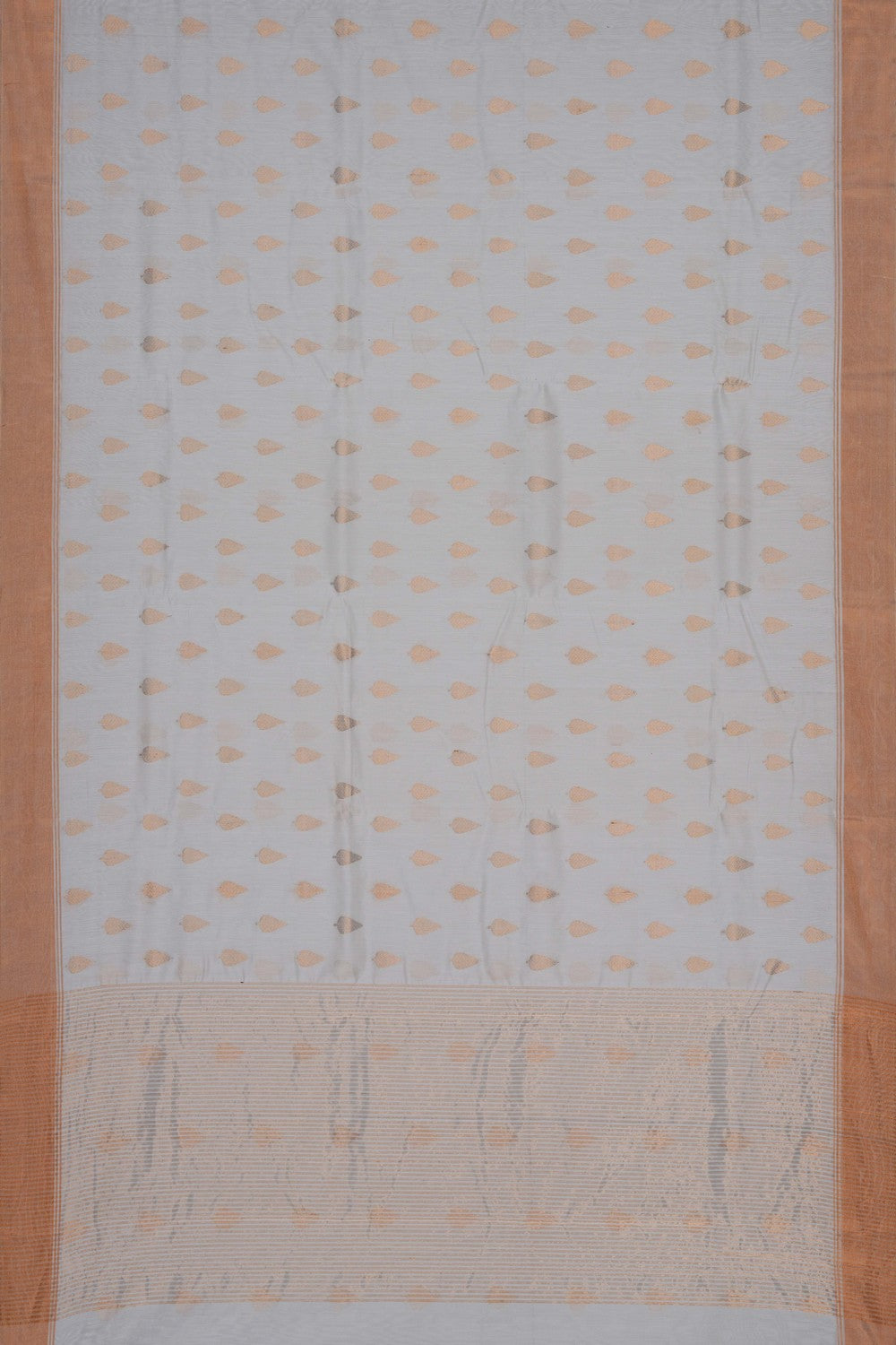 Image of Chanderi Silk Cotton Off-White Saree