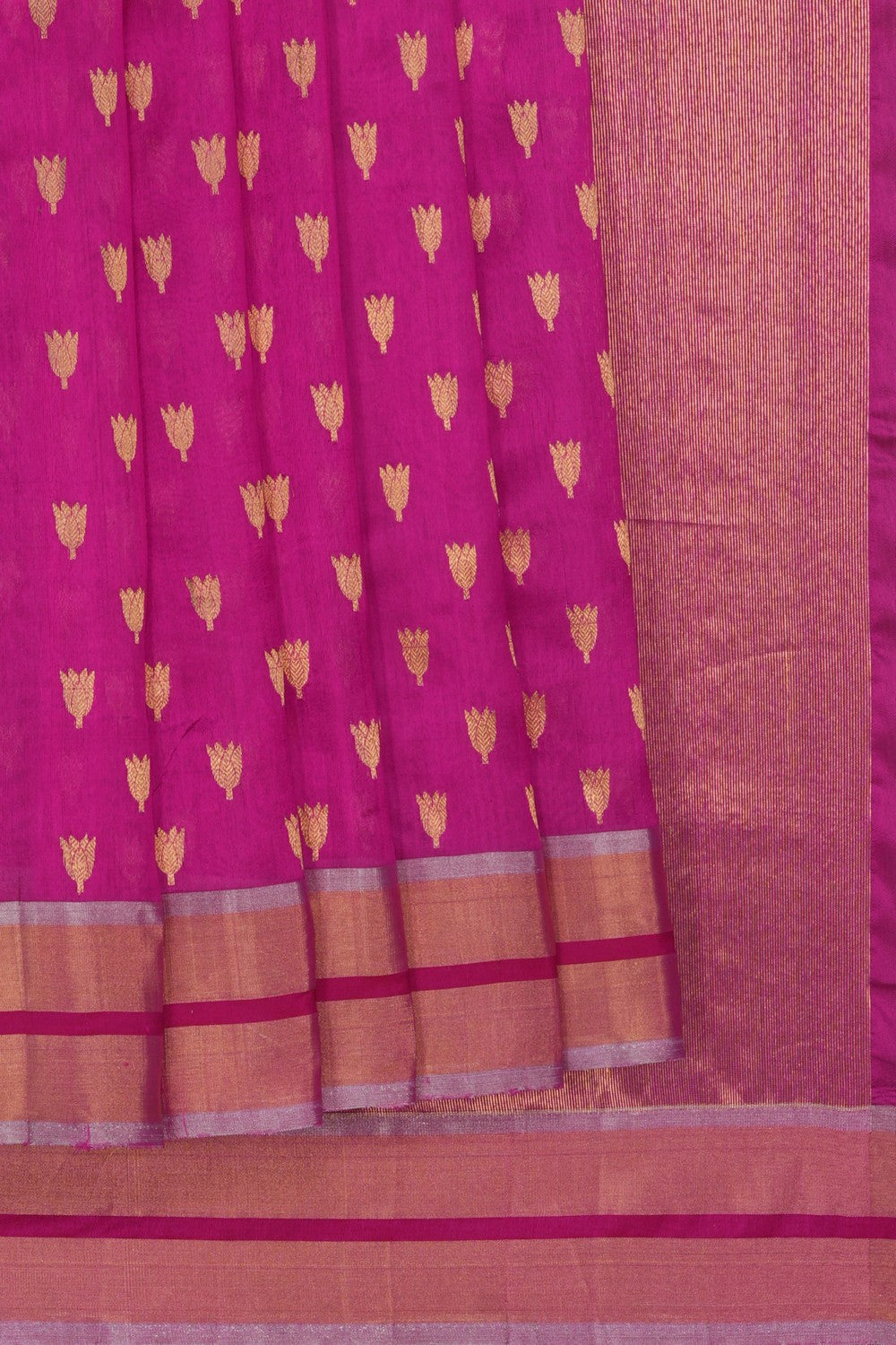 Image of Pink Chanderi Silk Saree