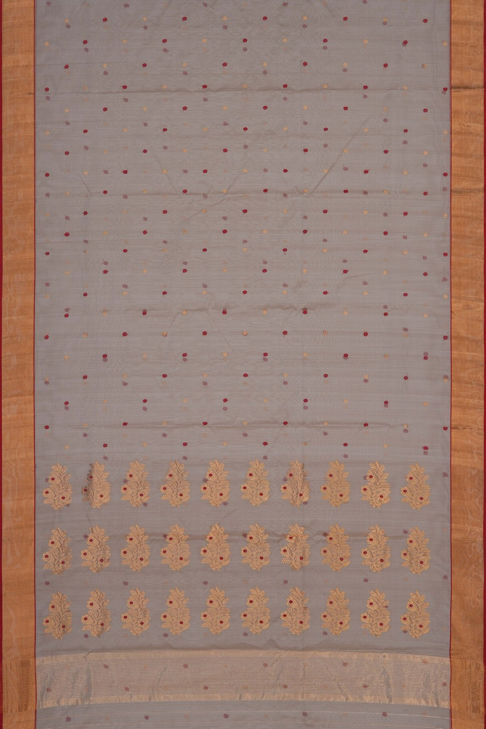 Image of Grey Kora Chanderi Saree