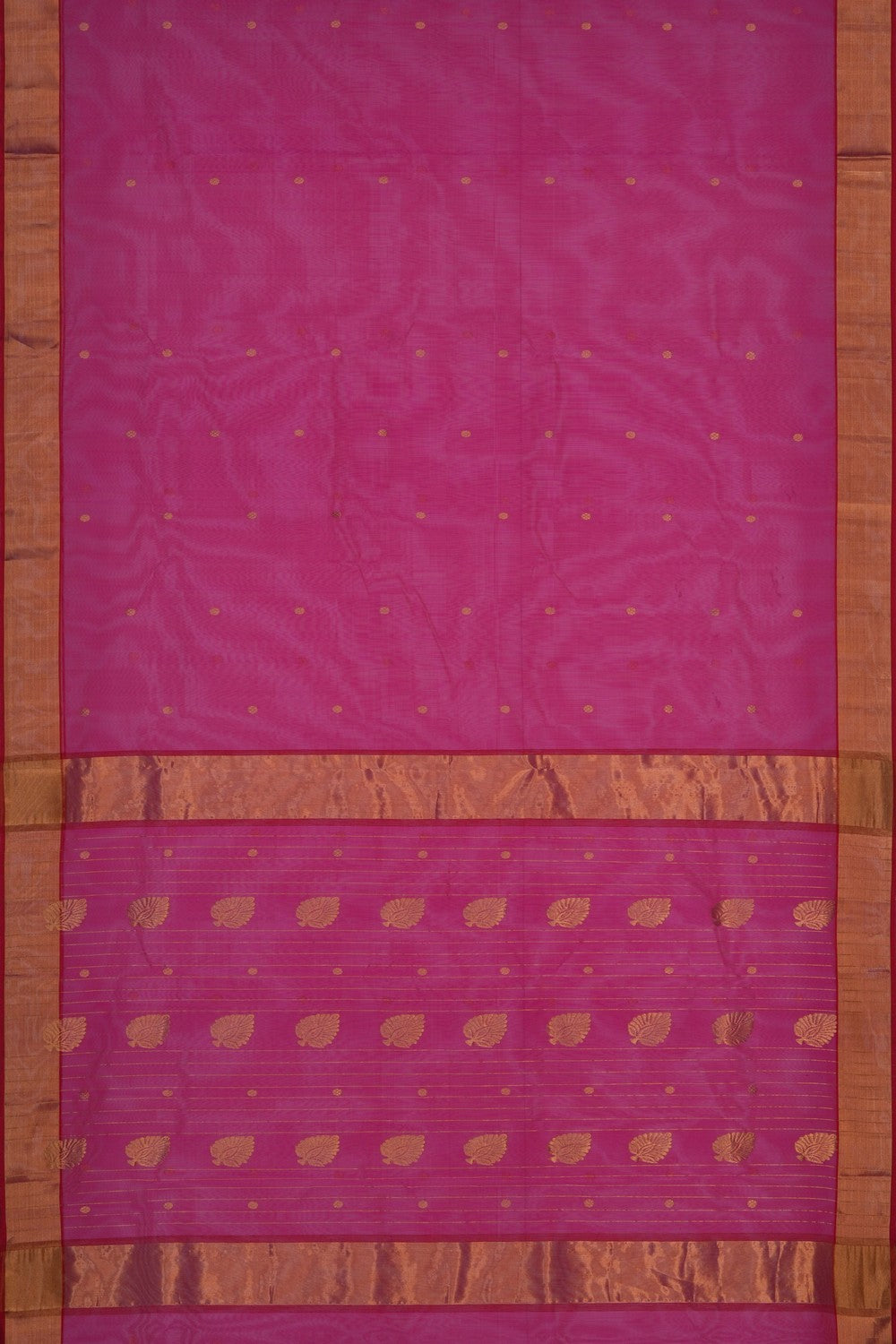 Image of Pink Kora Chanderi Saree