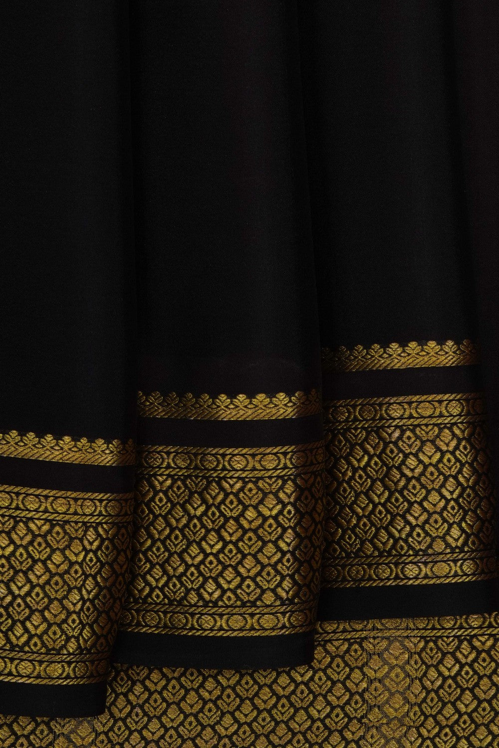 Image of Black Crepe Silk Saree